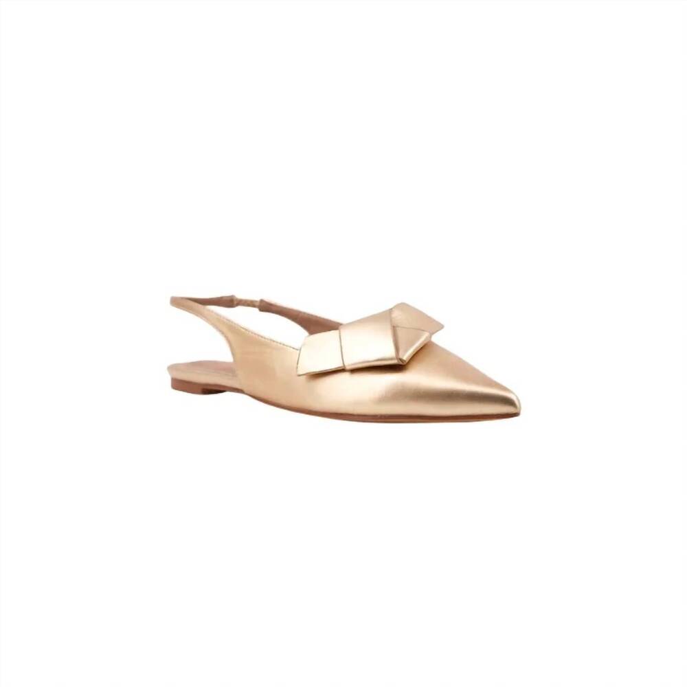 NEW SHU SHOP women's audrey sling back ballet flats in gold